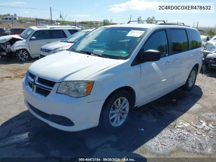 2014 Dodge Grand Caravan Sxt VIN: 2C4RDGCGXER478632 Lot: 40472154