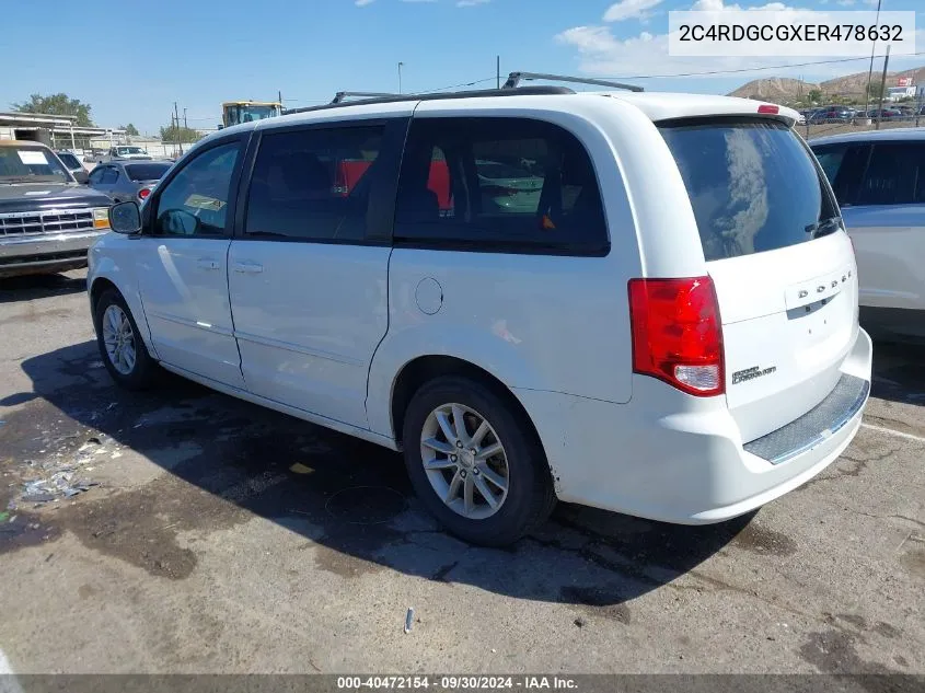 2014 Dodge Grand Caravan Sxt VIN: 2C4RDGCGXER478632 Lot: 40472154