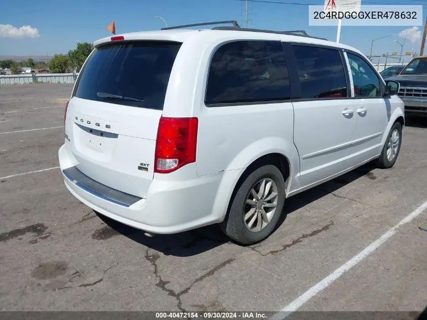 2014 Dodge Grand Caravan Sxt VIN: 2C4RDGCGXER478632 Lot: 40472154