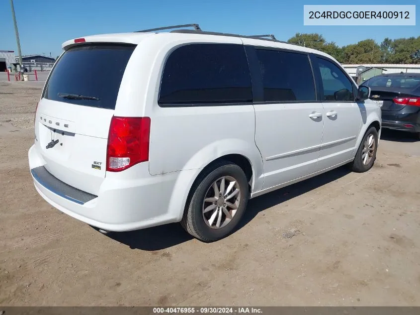 2014 Dodge Grand Caravan Sxt VIN: 2C4RDGCG0ER400912 Lot: 40476955