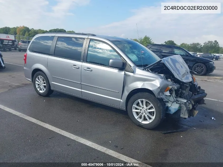 2014 Dodge Grand Caravan Sxt VIN: 2C4RDGCG2ER203000 Lot: 40479006