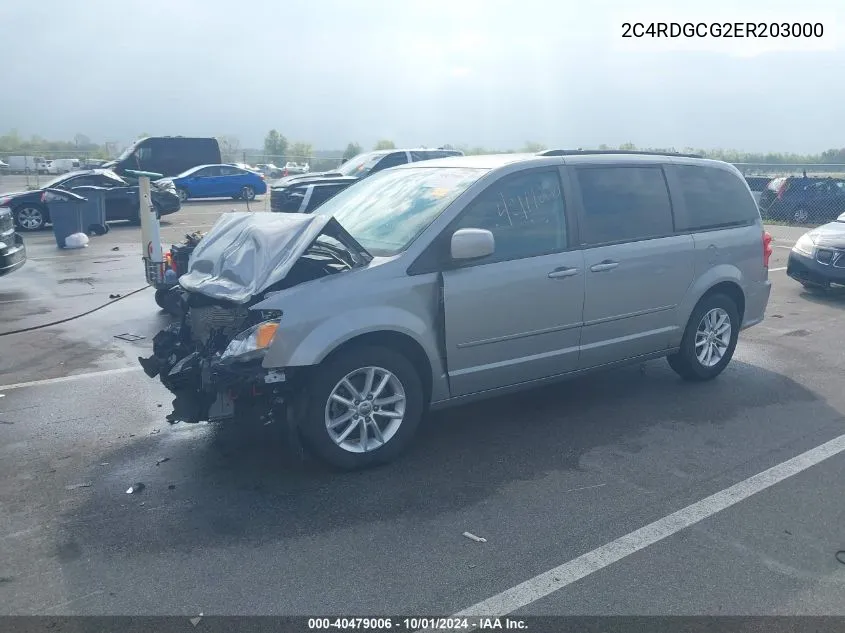 2014 Dodge Grand Caravan Sxt VIN: 2C4RDGCG2ER203000 Lot: 40479006