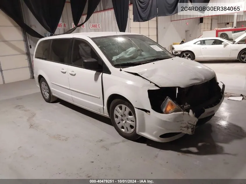 2014 Dodge Grand Caravan Se VIN: 2C4RDGBG0ER384065 Lot: 40479251