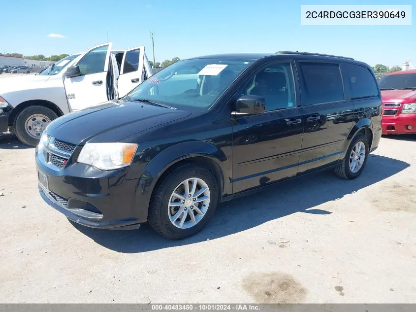 2014 Dodge Grand Caravan Sxt VIN: 2C4RDGCG3ER390649 Lot: 40483450