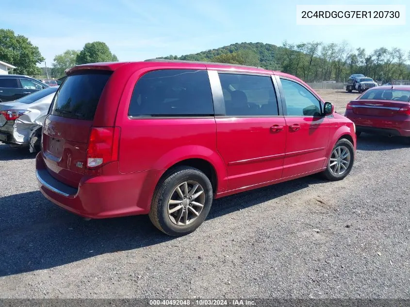 2014 Dodge Grand Caravan Sxt VIN: 2C4RDGCG7ER120730 Lot: 40492048