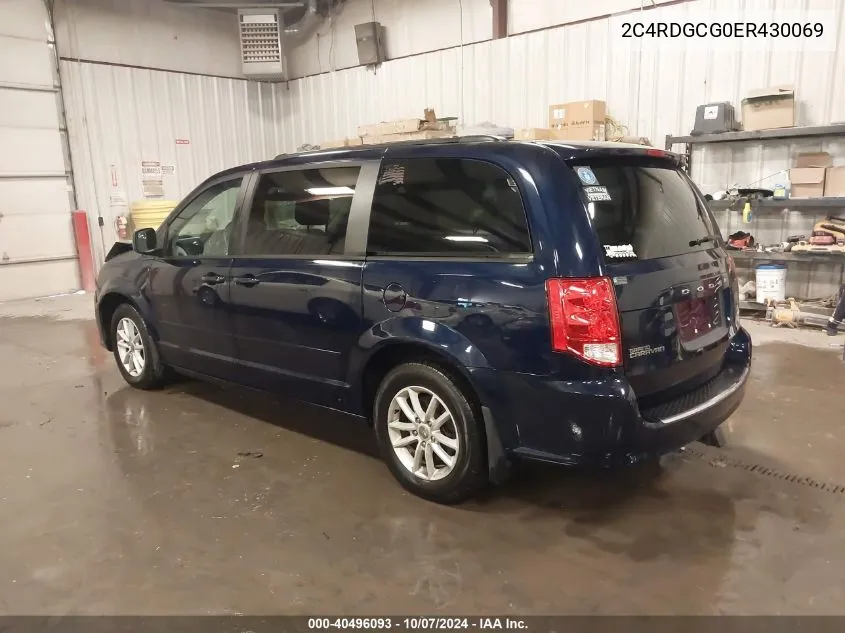 2014 Dodge Grand Caravan Sxt VIN: 2C4RDGCG0ER430069 Lot: 40496093