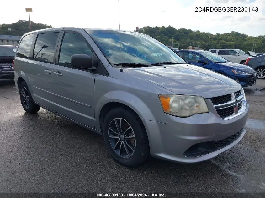 2014 Dodge Grand Caravan Se VIN: 2C4RDGBG3ER230143 Lot: 40500180