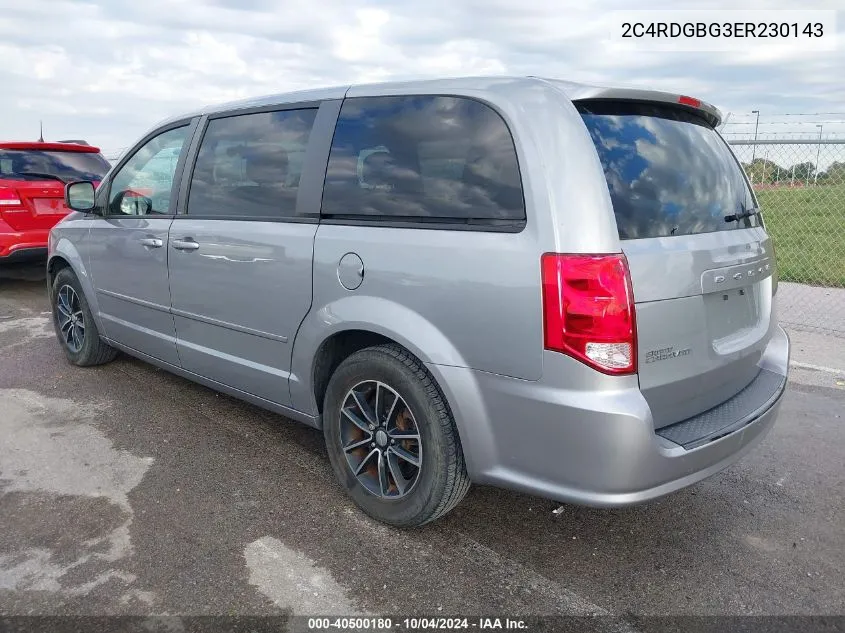 2014 Dodge Grand Caravan Se VIN: 2C4RDGBG3ER230143 Lot: 40500180