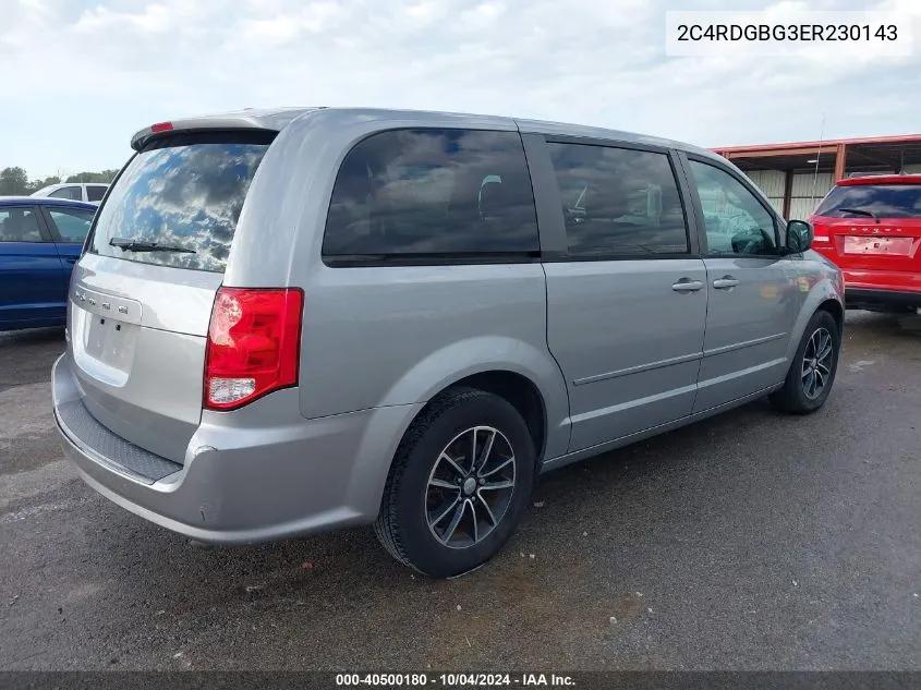 2014 Dodge Grand Caravan Se VIN: 2C4RDGBG3ER230143 Lot: 40500180