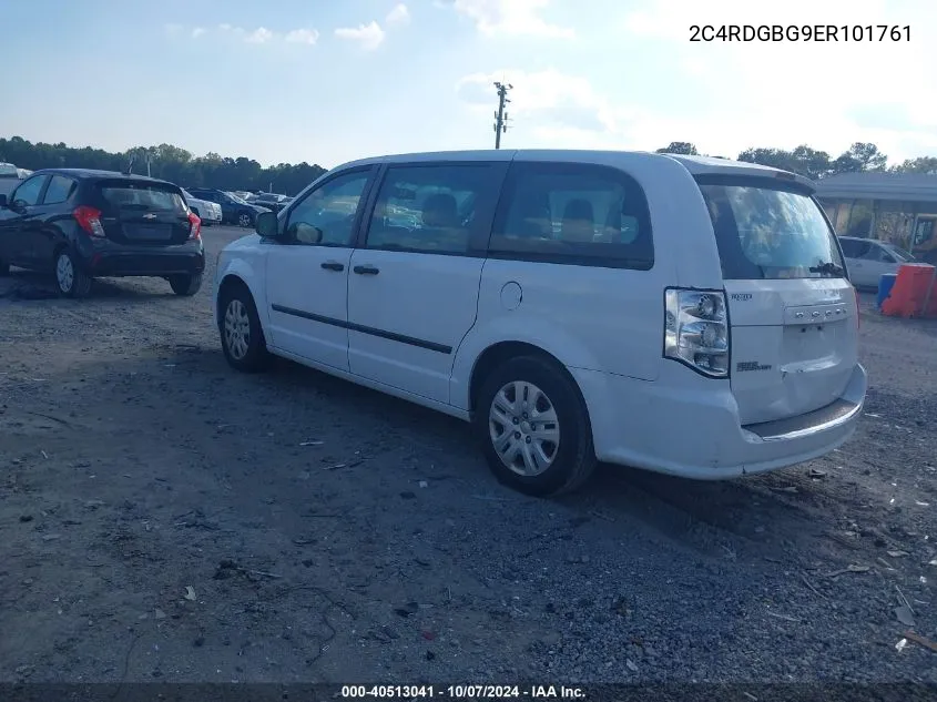 2014 Dodge Grand Caravan American Value Pkg VIN: 2C4RDGBG9ER101761 Lot: 40513041