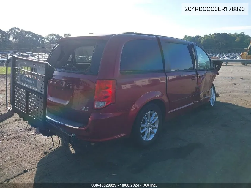 2014 Dodge Grand Caravan Sxt VIN: 2C4RDGCG0ER178890 Lot: 40529929