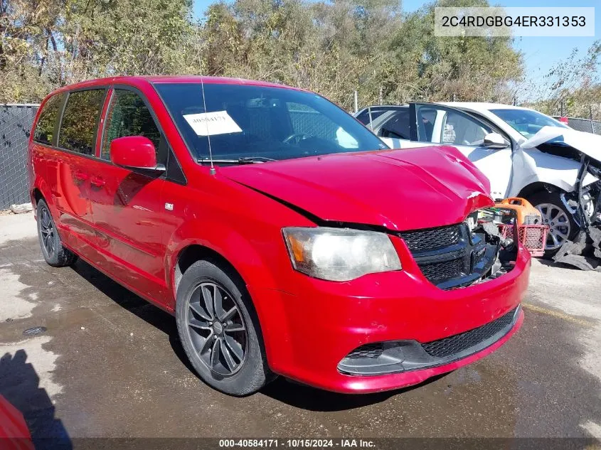 2014 Dodge Grand Caravan Se 30Th Anniversary VIN: 2C4RDGBG4ER331353 Lot: 40584171