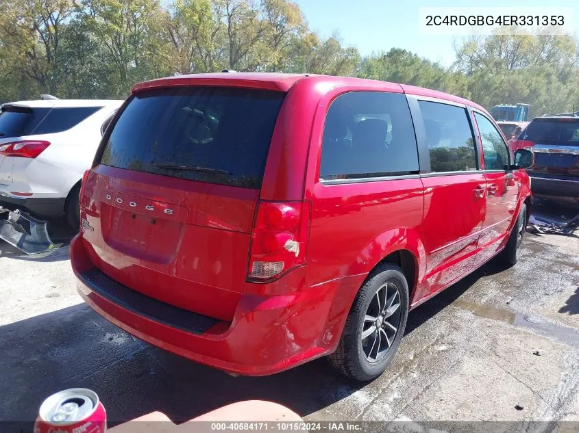 2014 Dodge Grand Caravan Se 30Th Anniversary VIN: 2C4RDGBG4ER331353 Lot: 40584171