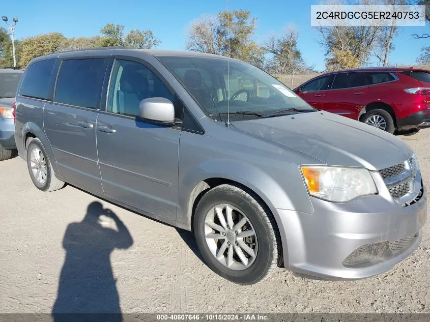 2014 Dodge Grand Caravan Sxt VIN: 2C4RDGCG5ER240753 Lot: 40607646