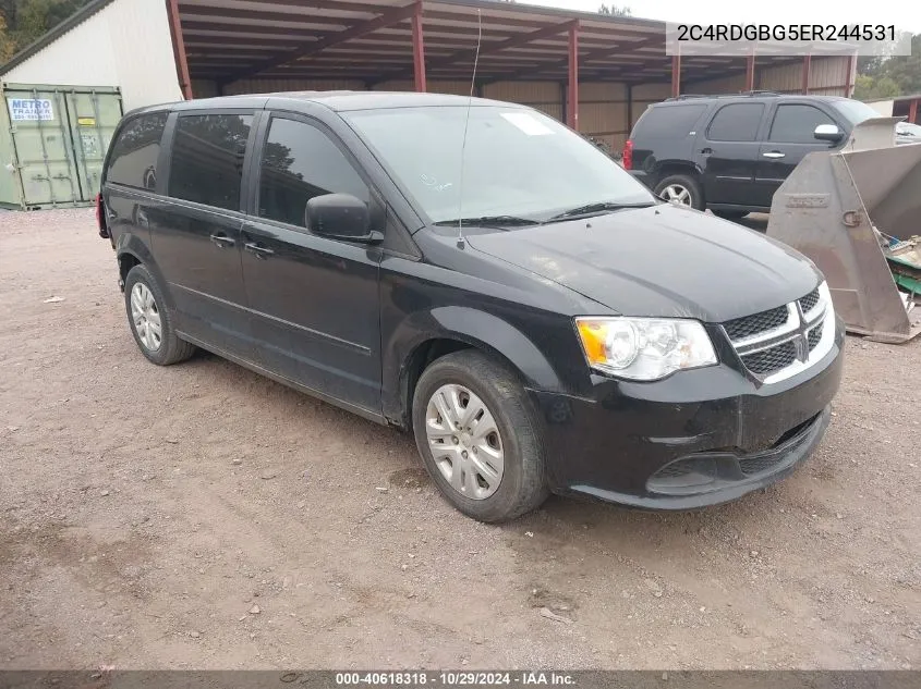 2014 Dodge Grand Caravan Se VIN: 2C4RDGBG5ER244531 Lot: 40618318