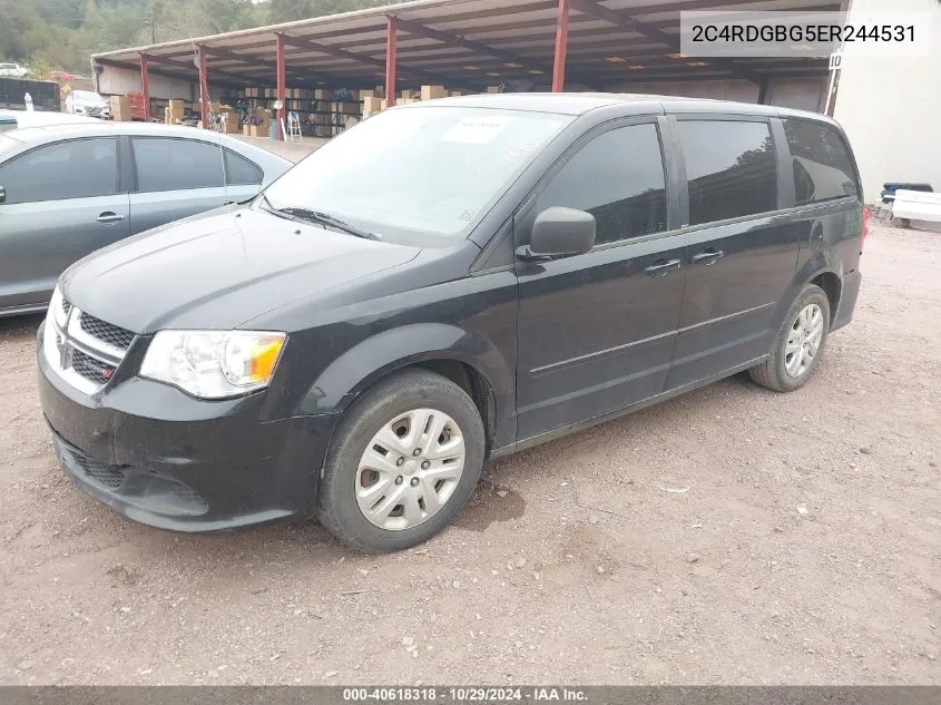 2014 Dodge Grand Caravan Se VIN: 2C4RDGBG5ER244531 Lot: 40618318