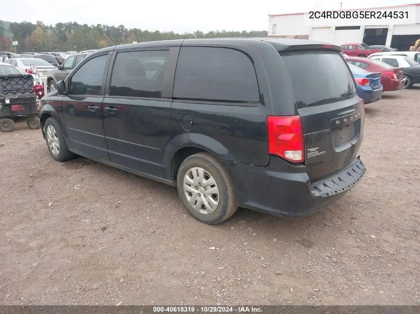 2014 Dodge Grand Caravan Se VIN: 2C4RDGBG5ER244531 Lot: 40618318