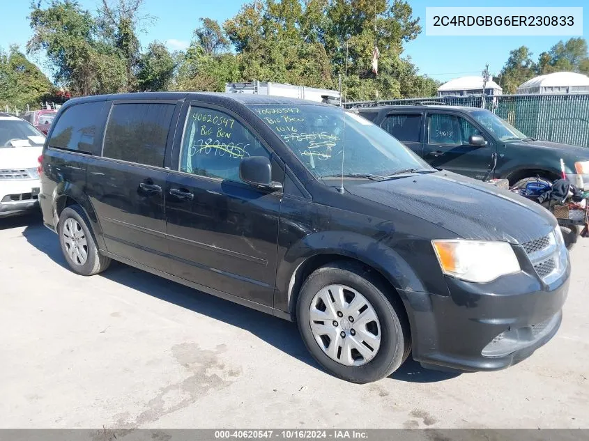 2014 Dodge Grand Caravan Avp/Se VIN: 2C4RDGBG6ER230833 Lot: 40620547