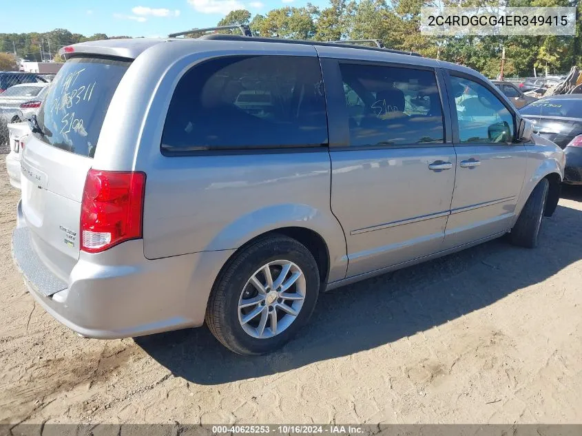 2014 Dodge Grand Caravan Sxt VIN: 2C4RDGCG4ER349415 Lot: 40625253