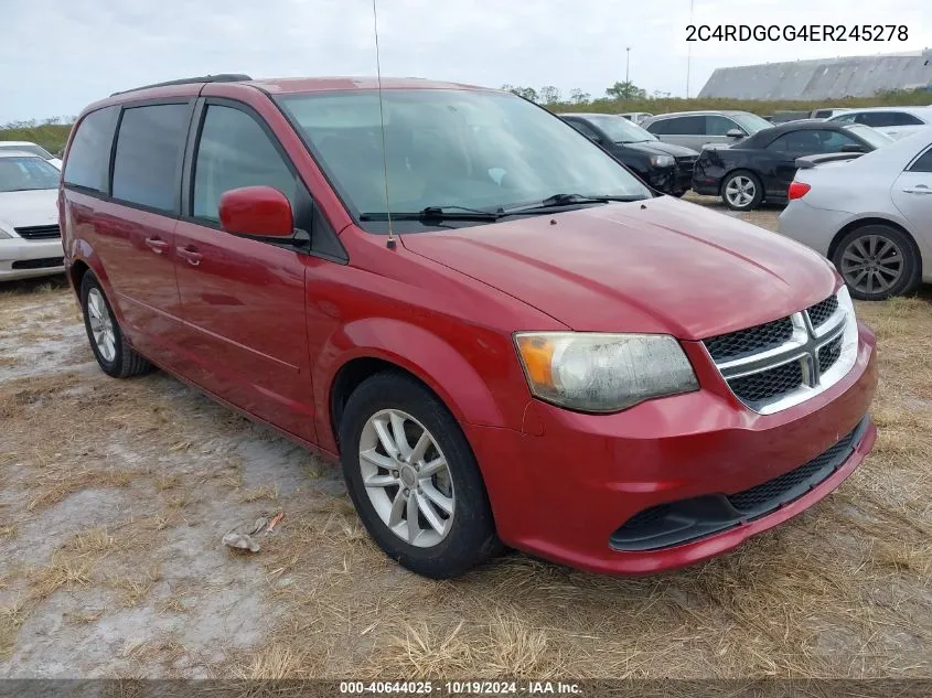 2014 Dodge Grand Caravan Sxt VIN: 2C4RDGCG4ER245278 Lot: 40644025