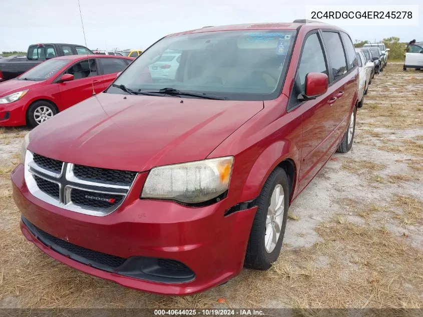 2014 Dodge Grand Caravan Sxt VIN: 2C4RDGCG4ER245278 Lot: 40644025