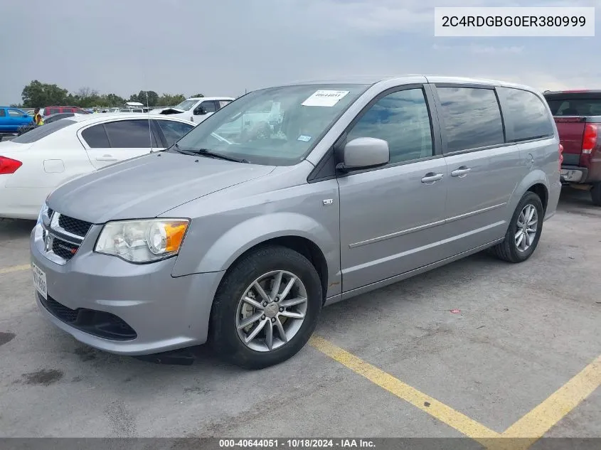 2014 Dodge Grand Caravan Se 30Th Anniversary VIN: 2C4RDGBG0ER380999 Lot: 40644051