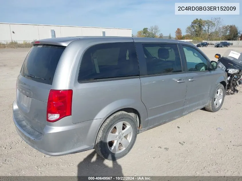 2C4RDGBG3ER152009 2014 Dodge Grand Caravan Se