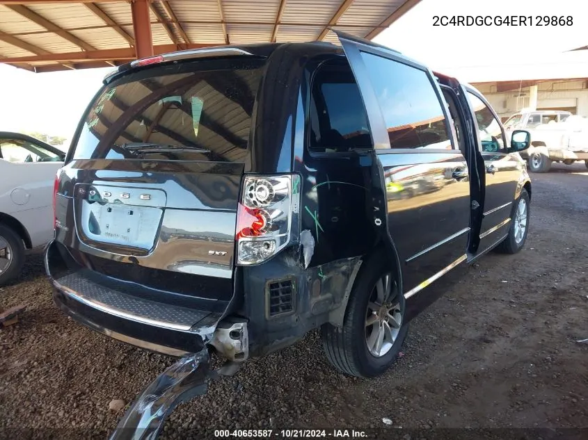 2014 Dodge Grand Caravan Sxt VIN: 2C4RDGCG4ER129868 Lot: 40653587