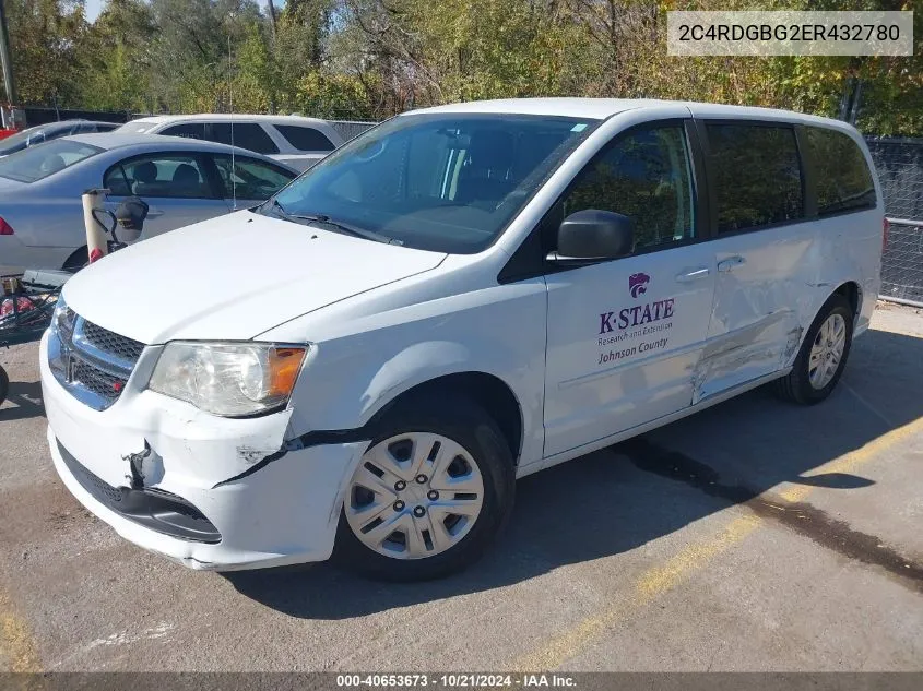 2014 Dodge Grand Caravan Se VIN: 2C4RDGBG2ER432780 Lot: 40653673