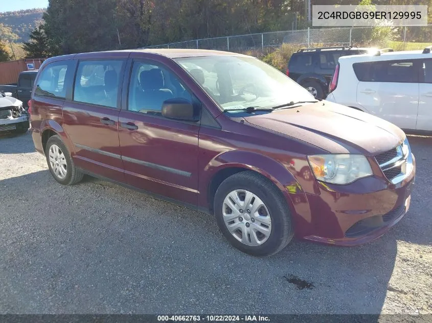 2014 Dodge Grand Caravan American Value Pkg VIN: 2C4RDGBG9ER129995 Lot: 40662763