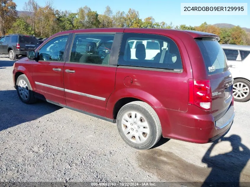 2014 Dodge Grand Caravan American Value Pkg VIN: 2C4RDGBG9ER129995 Lot: 40662763