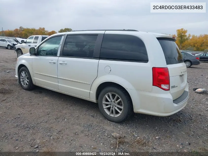 2014 Dodge Grand Caravan Sxt VIN: 2C4RDGCG3ER433483 Lot: 40668422