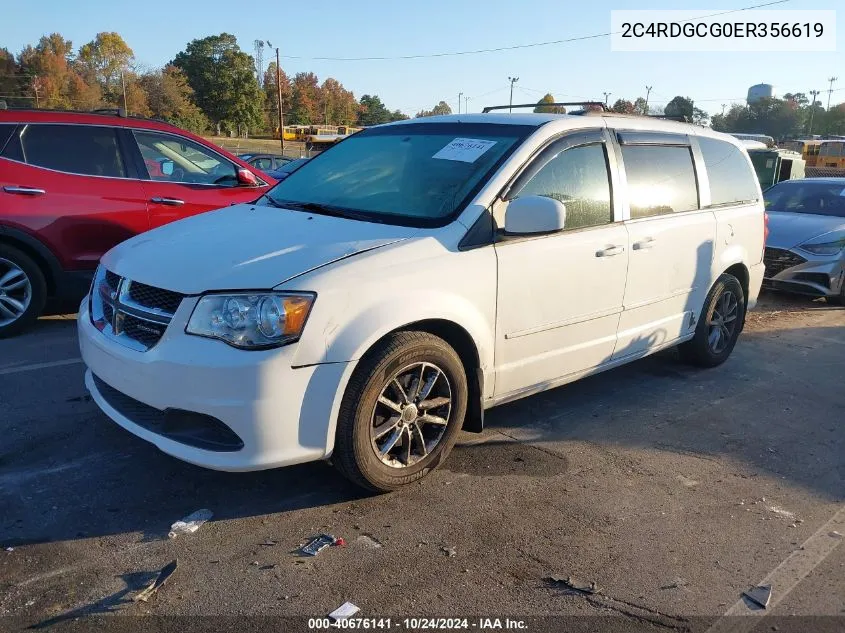 2014 Dodge Grand Caravan Sxt VIN: 2C4RDGCG0ER356619 Lot: 40676141