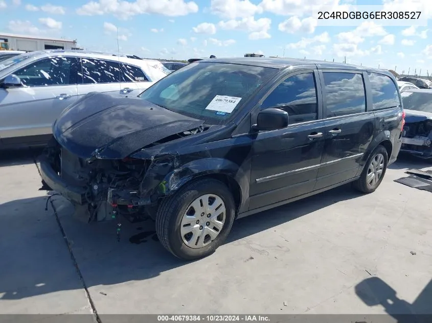 2014 Dodge Grand Caravan American Value Pkg VIN: 2C4RDGBG6ER308527 Lot: 40679384