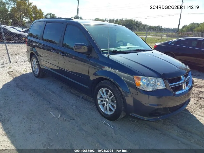 2014 Dodge Grand Caravan Sxt VIN: 2C4RDGCG2ER114219 Lot: 40687902