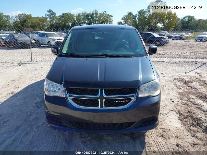 2014 Dodge Grand Caravan Sxt VIN: 2C4RDGCG2ER114219 Lot: 40687902