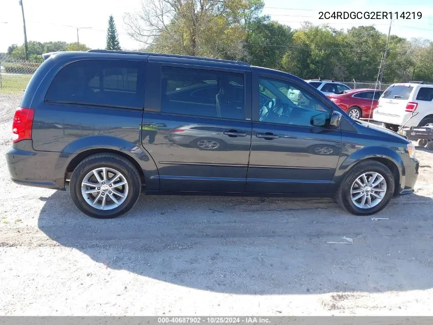 2014 Dodge Grand Caravan Sxt VIN: 2C4RDGCG2ER114219 Lot: 40687902