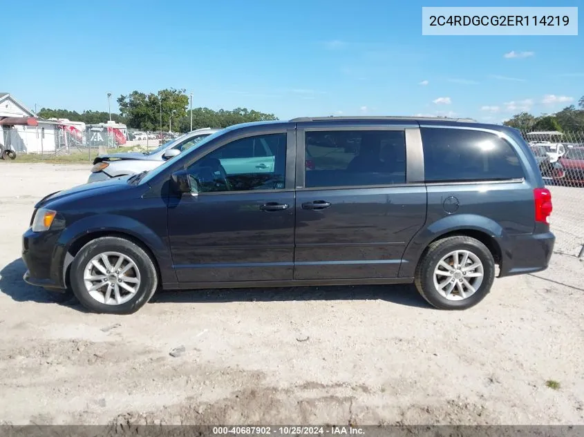 2014 Dodge Grand Caravan Sxt VIN: 2C4RDGCG2ER114219 Lot: 40687902