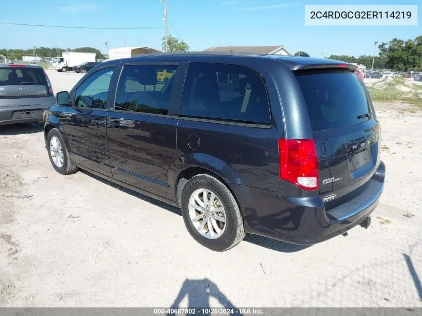 2014 Dodge Grand Caravan Sxt VIN: 2C4RDGCG2ER114219 Lot: 40687902