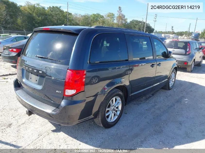 2014 Dodge Grand Caravan Sxt VIN: 2C4RDGCG2ER114219 Lot: 40687902