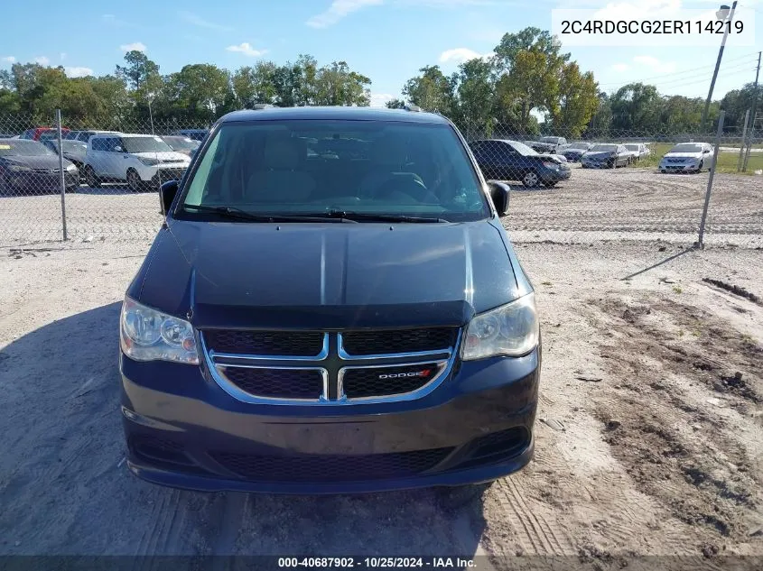 2014 Dodge Grand Caravan Sxt VIN: 2C4RDGCG2ER114219 Lot: 40687902