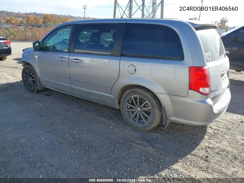 2014 Dodge Grand Caravan Se 30Th Anniversary VIN: 2C4RDGBG1ER406560 Lot: 40688900