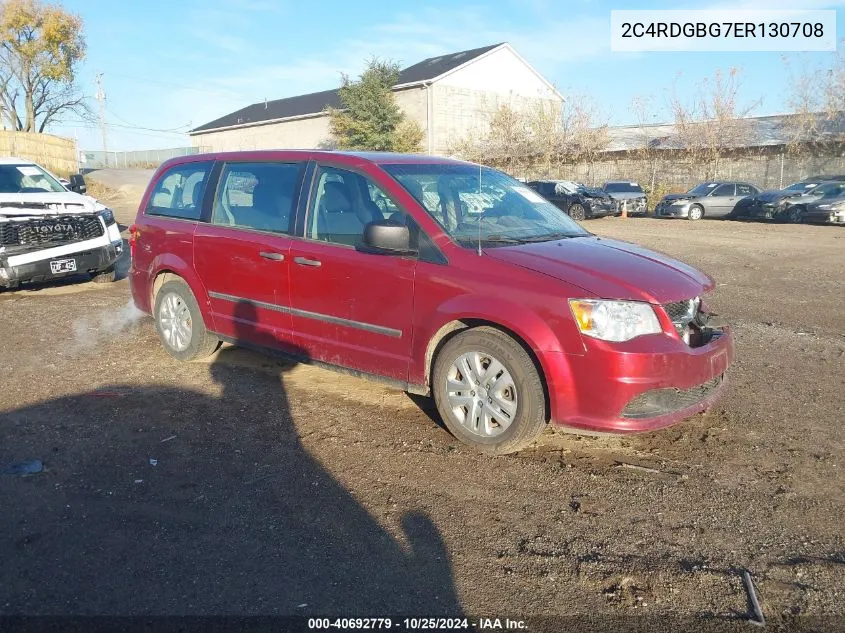 2014 Dodge Grand Caravan American Value Pkg VIN: 2C4RDGBG7ER130708 Lot: 40692779