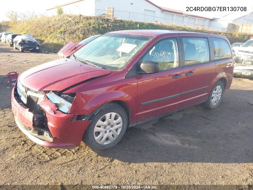 2014 Dodge Grand Caravan American Value Pkg VIN: 2C4RDGBG7ER130708 Lot: 40692779