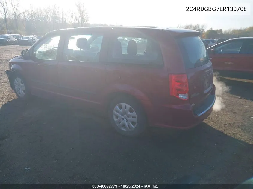 2014 Dodge Grand Caravan American Value Pkg VIN: 2C4RDGBG7ER130708 Lot: 40692779