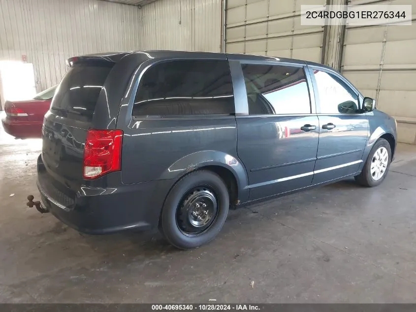 2014 Dodge Grand Caravan Se VIN: 2C4RDGBG1ER276344 Lot: 40695340