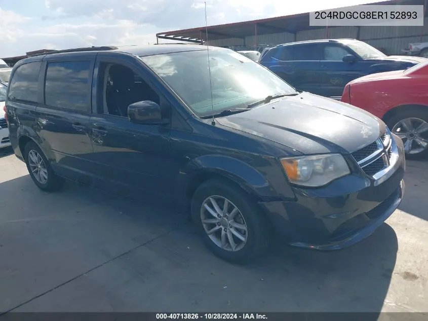 2014 Dodge Grand Caravan Sxt VIN: 2C4RDGCG8ER152893 Lot: 40713826