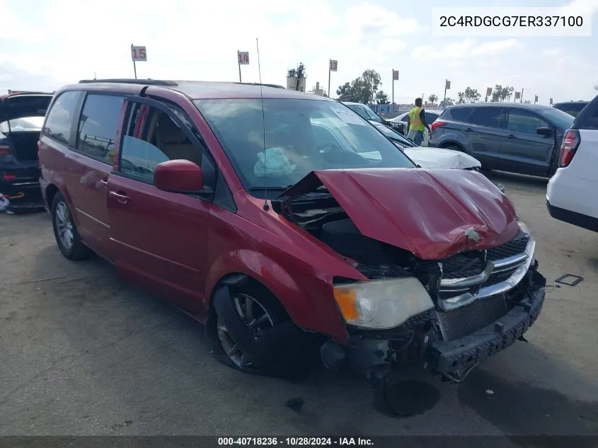 2C4RDGCG7ER337100 2014 Dodge Grand Caravan Sxt