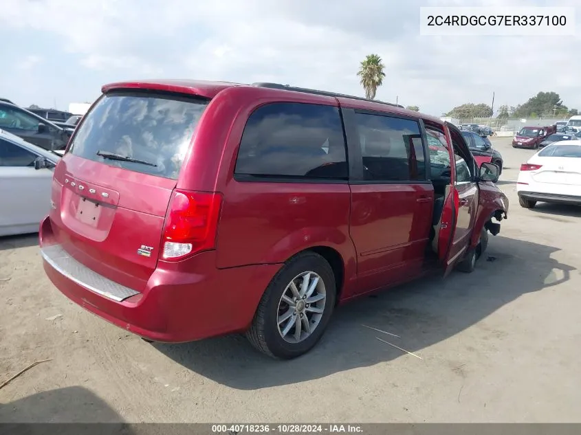 2C4RDGCG7ER337100 2014 Dodge Grand Caravan Sxt