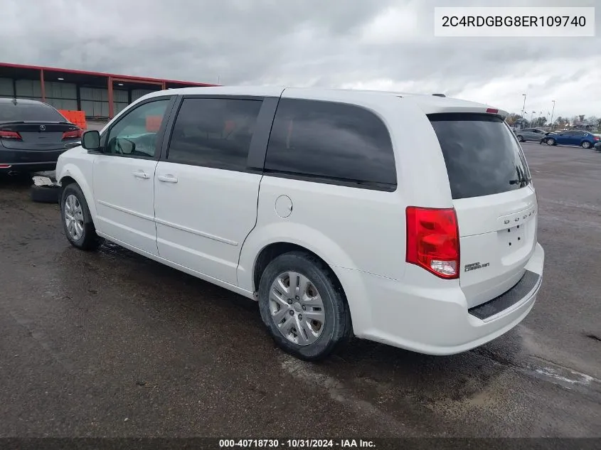 2014 Dodge Grand Caravan Se VIN: 2C4RDGBG8ER109740 Lot: 40718730